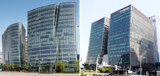 트윈트리타워 및 시그니처타워 전경. 이지스자산운용 제공.